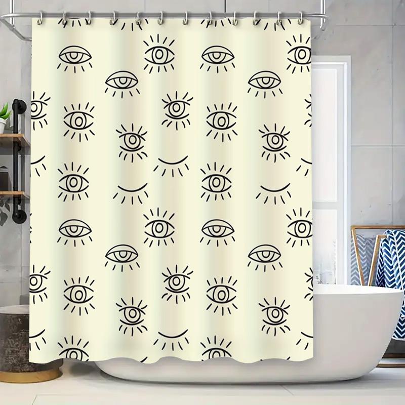 White Bath Shower Curtain With Black Eyeball Design Waterproof Fabric For Bathroom Decorations Home Supplies Decoration (180X240 W60H190(CM)-1 Pcs
White Bath Shower Curtain With Black Eyeball Design Waterproof Fabric For Bathroom Decorations Home Supplies Decoration (180X240 W60H190(CM)-1 Pcs