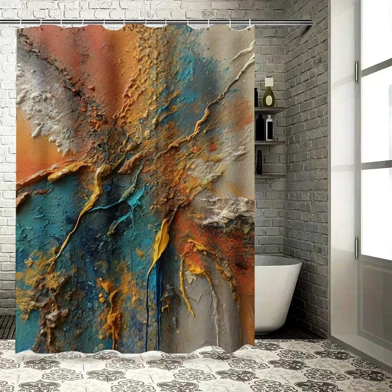 Abstract Art Shower Curtain Modern Bathroom Decor Rustic Orange Red Beige Wall Design Polyester Fabric Water Resistant Backdrop W60H190(CM)-1 Pcs
Abstract Art Shower Curtain Modern Bathroom Decor Rustic Orange Red Beige Wall Design Polyester Fabric Water Resistant Backdrop W60H190(CM)-1 Pcs