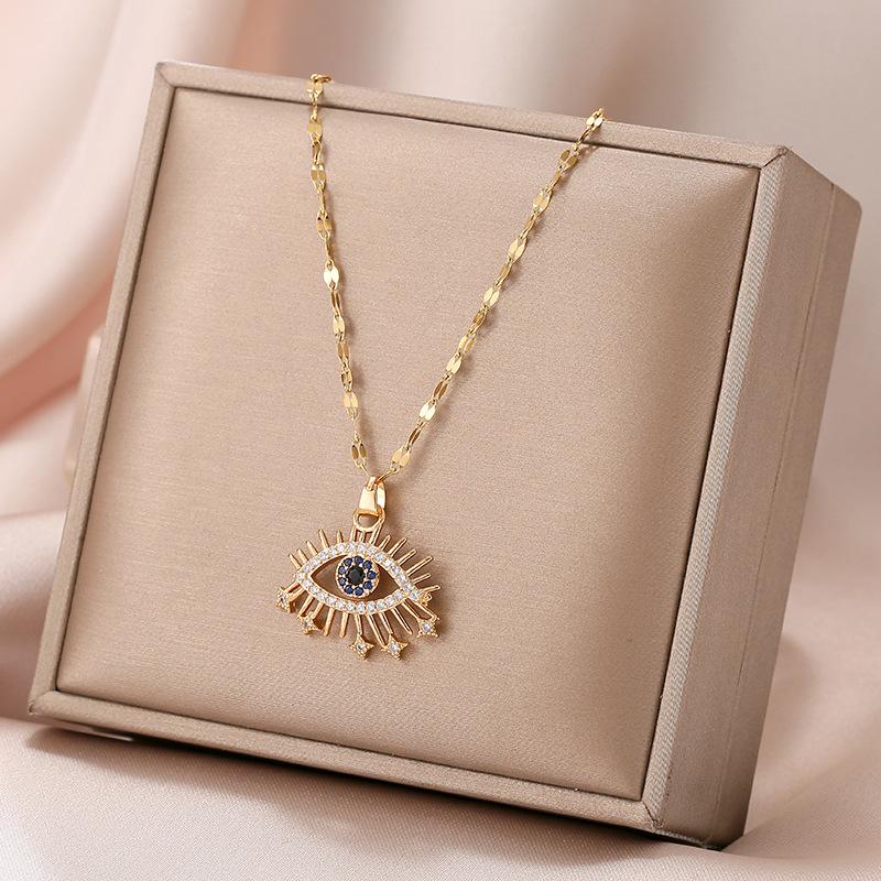 DIEYURO 316L Stainless Steel Evil Eye Zircon Necklace For Women Fashion Girls Clavicle Chain Vintage Female Body Jewelry Gift
DIEYURO 316L Stainless Steel Evil Eye Zircon Necklace For Women Fashion Girls Clavicle Chain Vintage Female Body Jewelry Gift