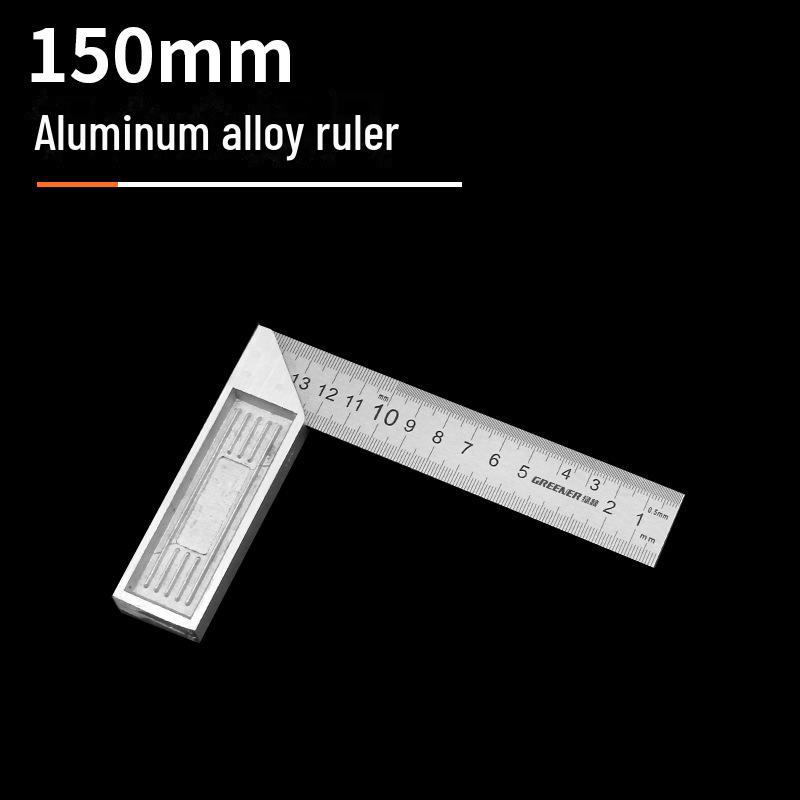 Треугольная линейка Green Forest из нержавеющей стали, утолщенный угол 90° и 45°, столярный измерительный инструмент из алюминиевого сплава 150mm Aluminum Alloy Ruler
Треугольная линейка Green Forest из нержавеющей стали, утолщенный угол 90° и 45°, столярный измерительный инструмент из алюминиевого сплава 150mm Aluminum Alloy Ruler