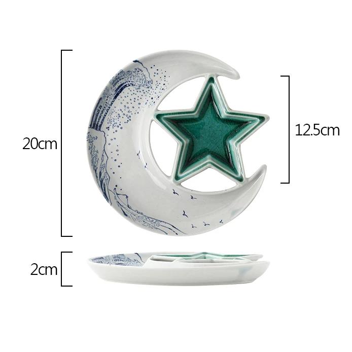 Керамический поднос для хранения Star Moon размером 8 дюймов, тарелка для пельменей, раздельное сервировочное блюдо для соуса, тарелки для десертов и закусок, лотки для хранения ключей и монет
Керамический поднос для хранения Star Moon размером 8 дюймов, тарелка для пельменей, раздельное сервировочное блюдо для соуса, тарелки для десертов и закусок, лотки для хранения ключей и монет