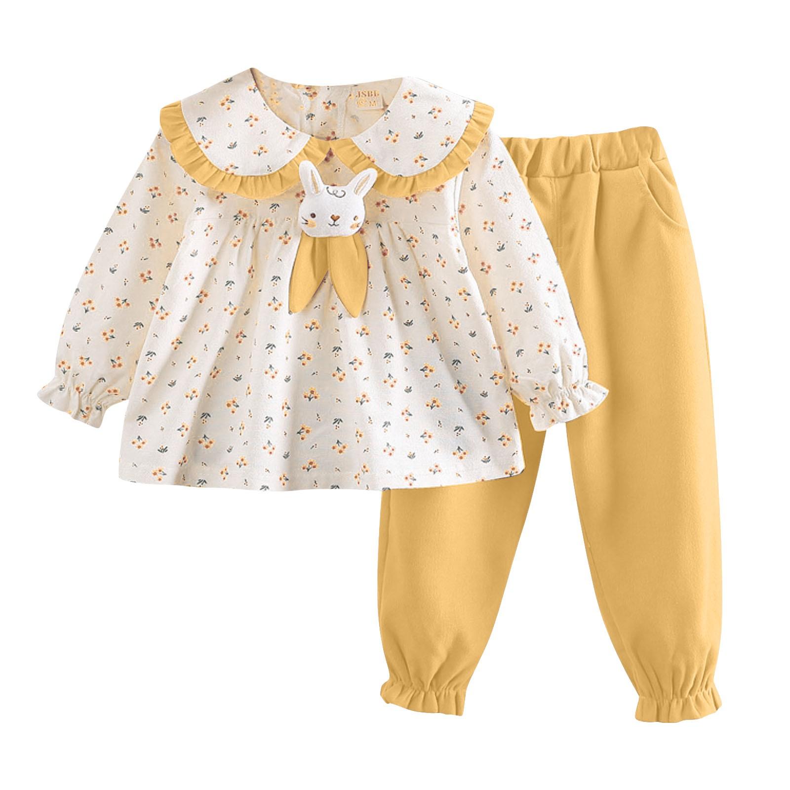 Комплект из двух частей для девочек: топ, брюки, круглый вырез, свитер, длинные рукава, брюки 90 жёлтый
Комплект из двух частей для девочек: топ, брюки, круглый вырез, свитер, длинные рукава, брюки 90 жёлтый