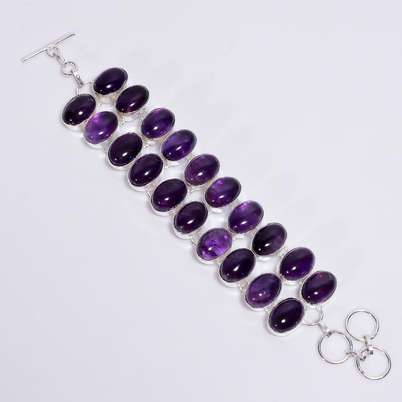 Fabulous Top Grade Qualite 100% Natural Amethyst Oval Shape Ethnic Style Handmade Jewelry 925 Steling Silver Plated Bracelet 6-8 WSJ-4617 6-8 фіолетовий
Fabulous Top Grade Qualite 100% Natural Amethyst Oval Shape Ethnic Style Handmade Jewelry 925 Steling Silver Plated Bracelet 6-8 WSJ-4617 6-8 фіолетовий