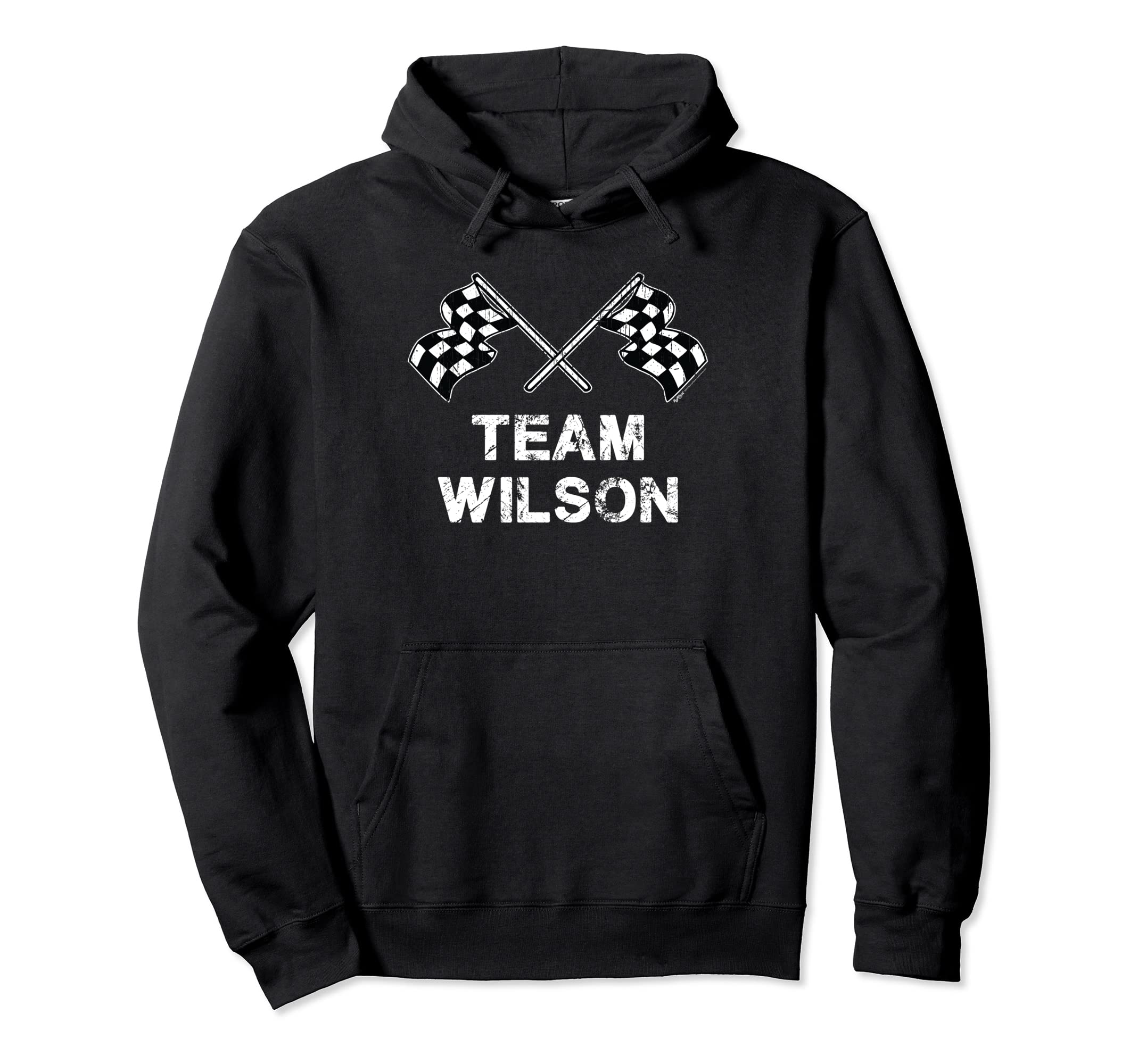 Vintage Team Wilson Family Name Checkered Flag Racing Hoodie
Vintage Team Wilson Family Name Checkered Flag Racing Hoodie