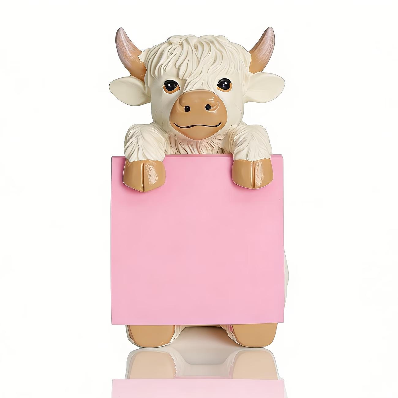 Highland Cow Pop-up Note Paper Dispenser, Resin Cute Handmade Desk Holder with 1 Pack Sticky Notes Self-Stick Note Organizer білий
Highland Cow Pop-up Note Paper Dispenser, Resin Cute Handmade Desk Holder with 1 Pack Sticky Notes Self-Stick Note Organizer білий