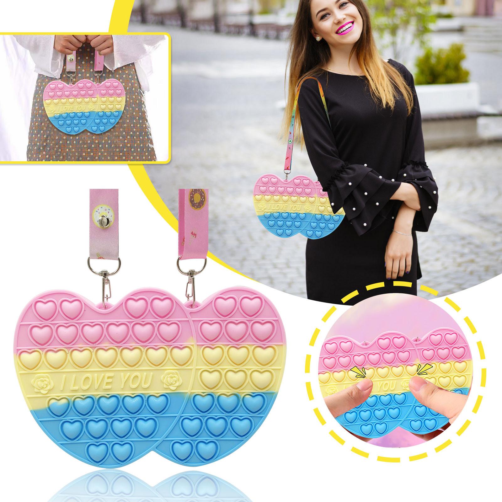 Сумка с подвеской для игрушек, игрушки для снятия стресса с пузырьками для взрослых и детей B
Сумка с подвеской для игрушек, игрушки для снятия стресса с пузырьками для взрослых и детей B