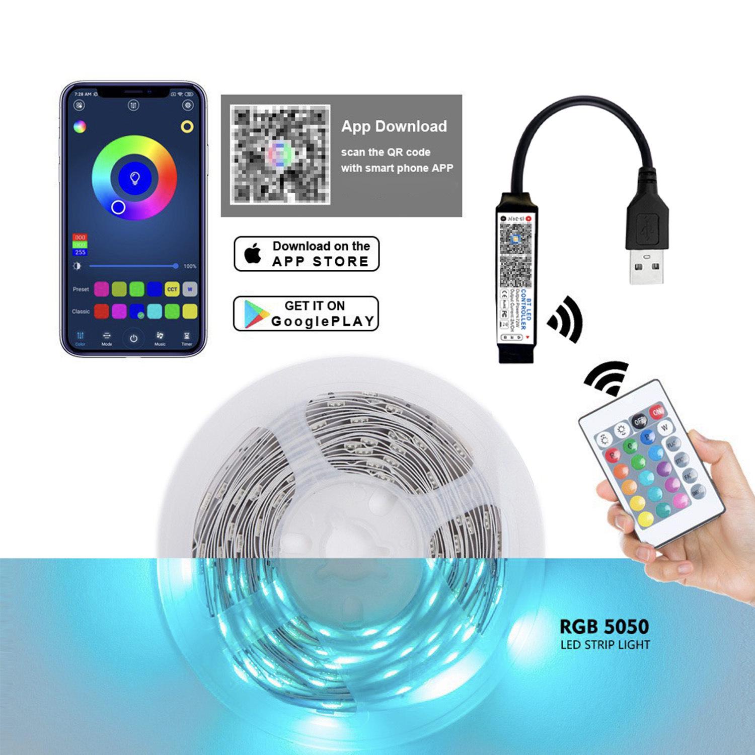 Комплект светодиодных лент Bluetooth RGB Magic Color, 5 В USB, 5050 2835 полосок 0.5m 9 lights, USB 3-button light strip
Комплект светодиодных лент Bluetooth RGB Magic Color, 5 В USB, 5050 2835 полосок 0.5m 9 lights, USB 3-button light strip