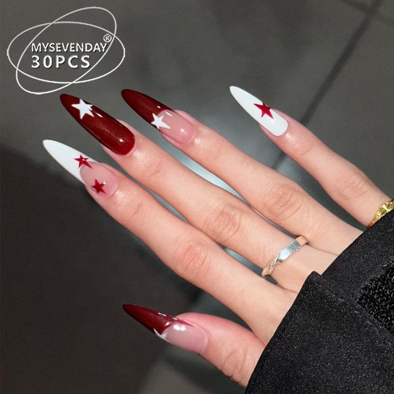 Trendy Wearable Star French Nail Art Stickers - High-End Hot Girl False Nails Full Size (M/S/XS)#30 pieces/board
Trendy Wearable Star French Nail Art Stickers - High-End Hot Girl False Nails Full Size (M/S/XS)#30 pieces/board