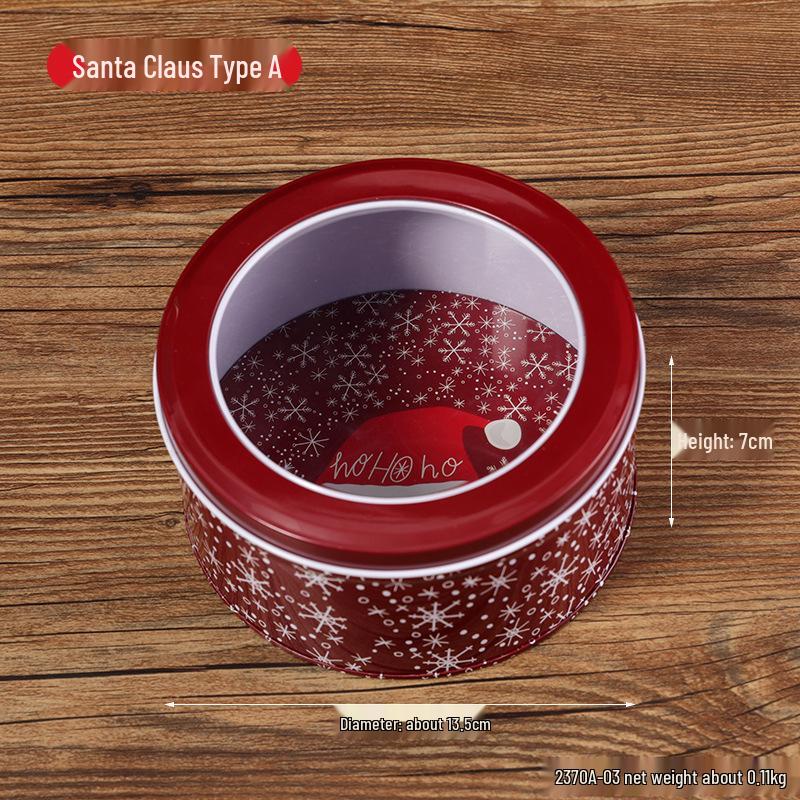 Рождественская мультяшная жестяная коробка: Круглый прозрачный контейнер для печенья и сладостей для детей
Рождественская мультяшная жестяная коробка: Круглый прозрачный контейнер для печенья и сладостей для детей