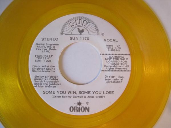 7inch Record ORION 23 Some You Win Some You Lose SUN1170PROMO Sun 1981 US Rock Used
7inch Record ORION 23 Some You Win Some You Lose SUN1170PROMO Sun 1981 US Rock Used
