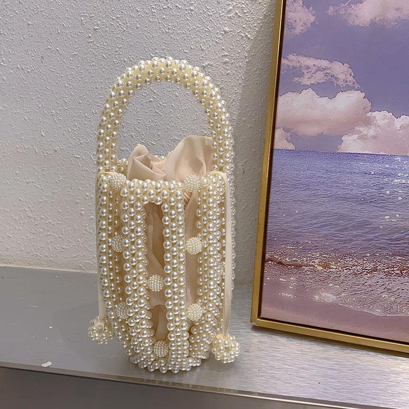 Luxury Pearl Women Bucket Tote Bag Woven Pearl Crossbody Bags for Women Small Wallet Handbag Casual Drawstring Female Coin Purse
Luxury Pearl Women Bucket Tote Bag Woven Pearl Crossbody Bags for Women Small Wallet Handbag Casual Drawstring Female Coin Purse