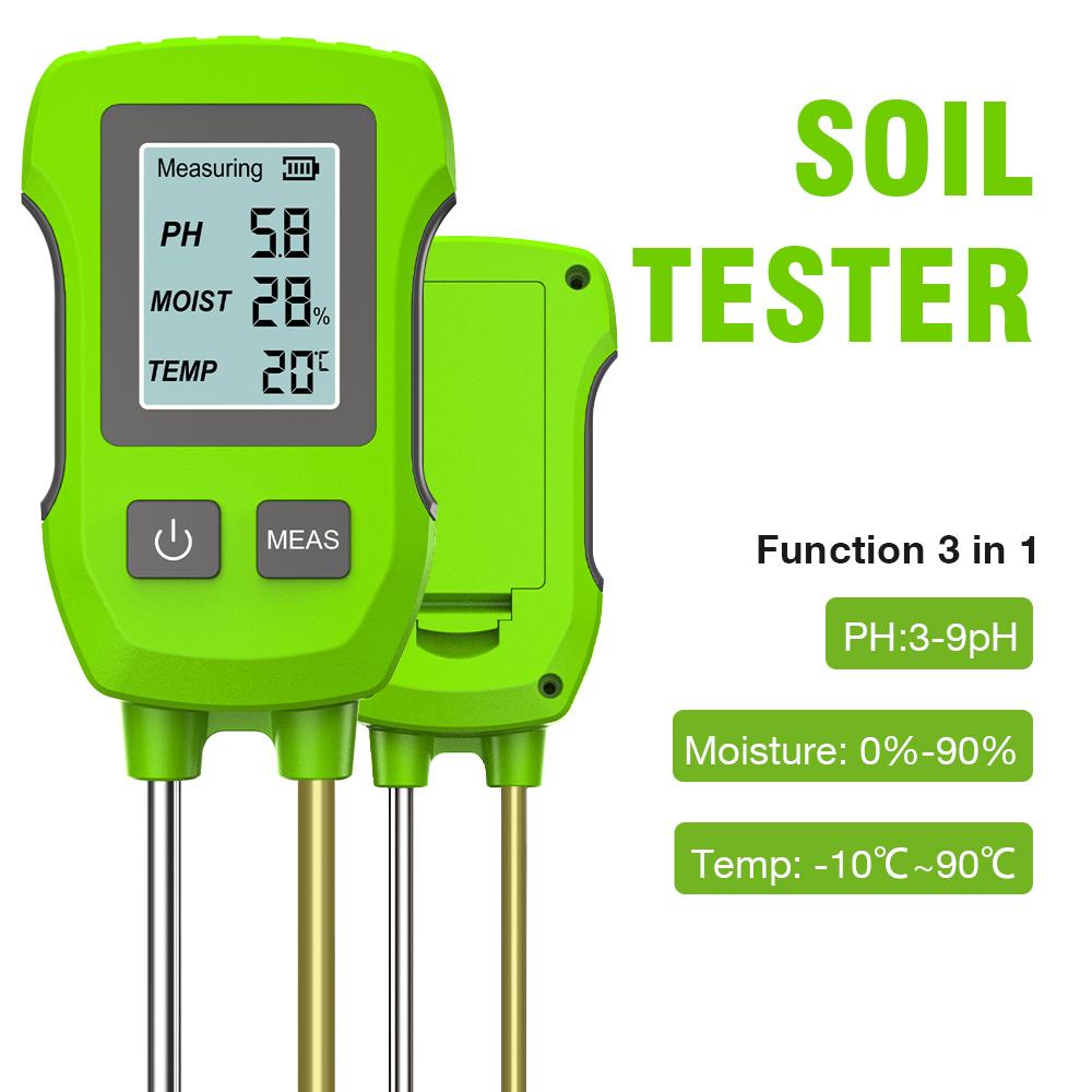 Soil Tester LCD Backlight Soil Detector 3/5 in 1 Soil PH Moisture Fertility Sunlight Moisture Analyser for Greenhouse Garden
Soil Tester LCD Backlight Soil Detector 3/5 in 1 Soil PH Moisture Fertility Sunlight Moisture Analyser for Greenhouse Garden