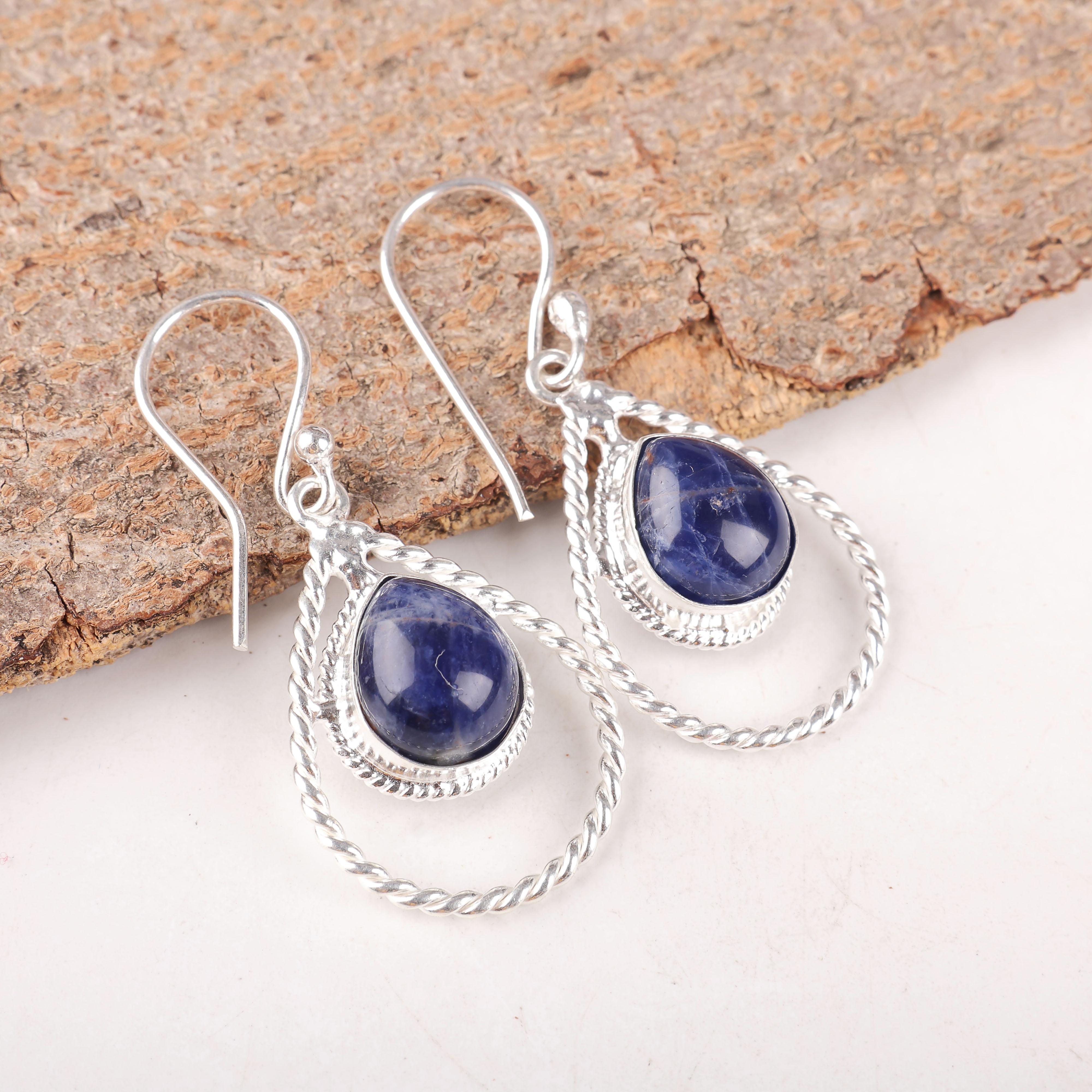 Sodalite Handmade Gemstone Earrings, 925 Solid Sterling Silver Earrings Antique Jewelry, Earrings For Engagement Gift 1.70 Inches синий
Sodalite Handmade Gemstone Earrings, 925 Solid Sterling Silver Earrings Antique Jewelry, Earrings For Engagement Gift 1.70 Inches синий
