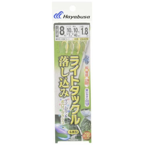 Hayabusa Funagoku Kamiase Sabiki Light Tackle Drop Keimura & Holoflash 4 Pieces SS428 8-10-10
Hayabusa Funagoku Kamiase Sabiki Light Tackle Drop Keimura & Holoflash 4 Pieces SS428 8-10-10