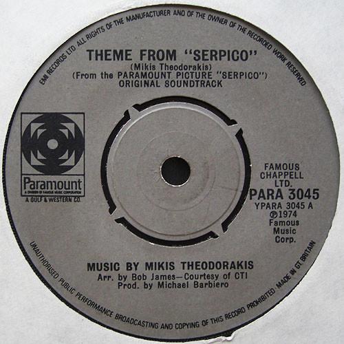 7inch Record MIKIS THEODORAKIS - Theme From Serpico / Honest Cop PARA3045 Paramount Recor 1974 UK Soundtracks & Musicals Used
7inch Record MIKIS THEODORAKIS - Theme From Serpico / Honest Cop PARA3045 Paramount Recor 1974 UK Soundtracks & Musicals Used