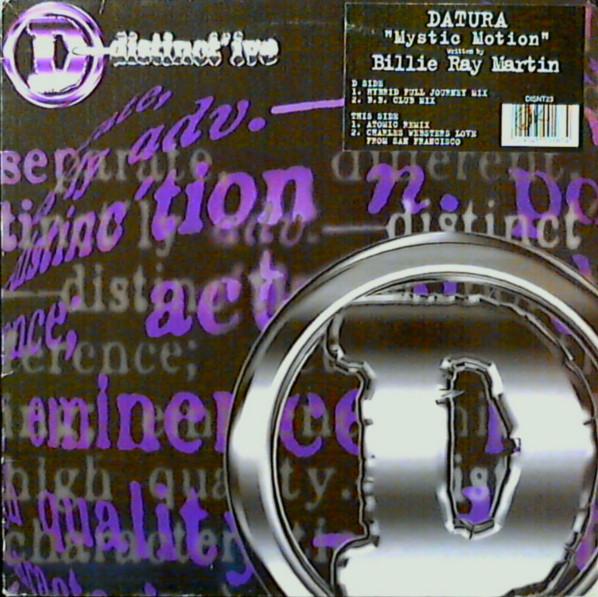 12inch Record DATURA - Mystic Motion DISNT23 Distinct ive Re 1996 US Dance & Electronica Used
12inch Record DATURA - Mystic Motion DISNT23 Distinct ive Re 1996 US Dance & Electronica Used