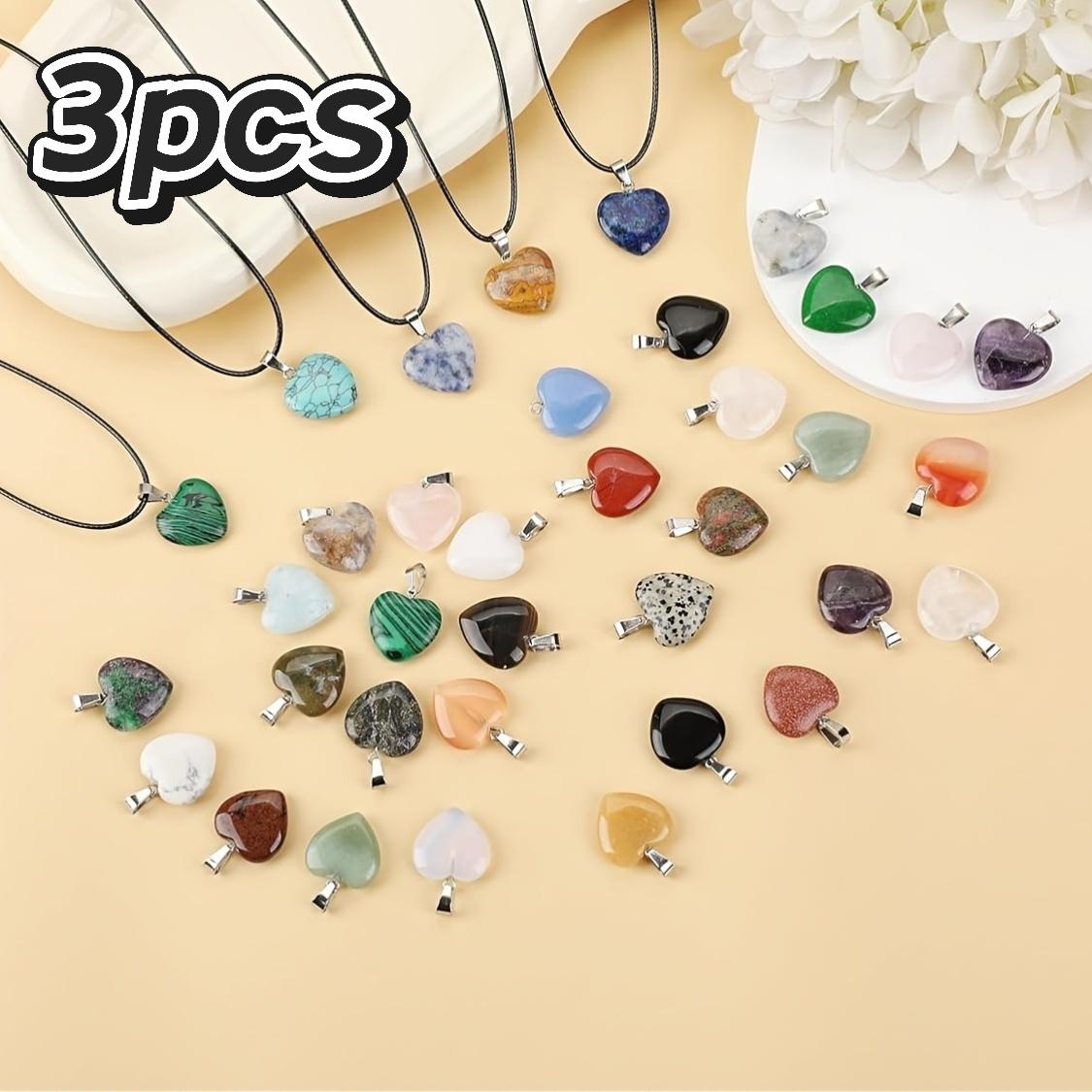 Colorful Heart-Shaped Gemstone Pendants, Ideal for DIY Jewelry Making, Includes Leather Cord, Perfect Gift for HolidaysS
Colorful Heart-Shaped Gemstone Pendants, Ideal for DIY Jewelry Making, Includes Leather Cord, Perfect Gift for HolidaysS