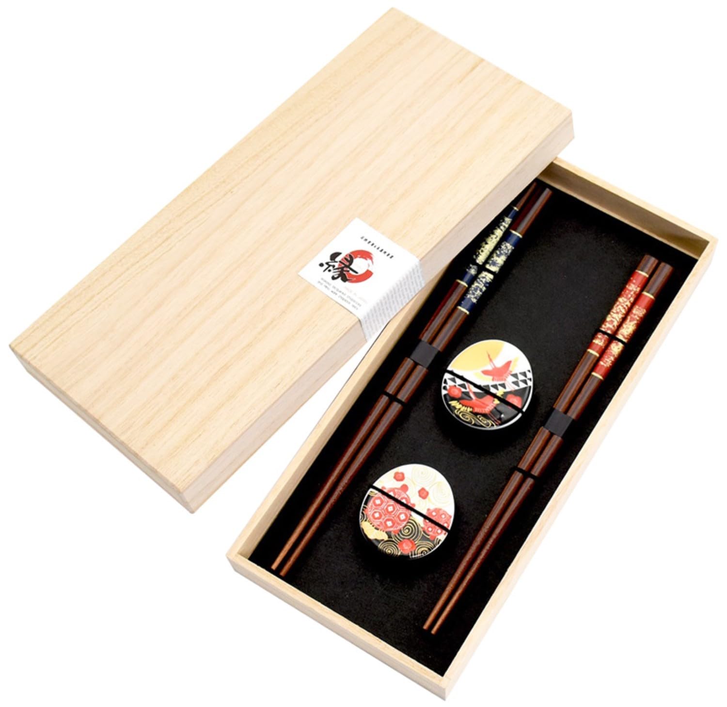 Ceramic Ai RINPA Auspicious Chopstick Rest & Chopstick Set, Crane & Turtle, Size: Approx. W26 D12 H2.5 41103
Ceramic Ai RINPA Auspicious Chopstick Rest & Chopstick Set, Crane & Turtle, Size: Approx. W26 D12 H2.5 41103