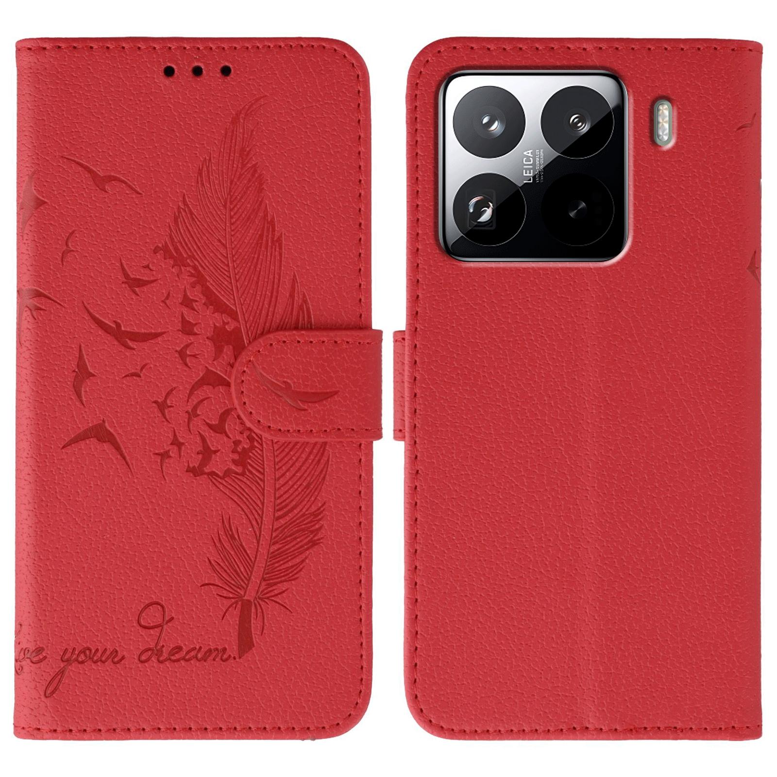 For Xiaomi 15 Pro Case Feather Imprint PU Leather Wallet Phone Cover Red
For Xiaomi 15 Pro Case Feather Imprint PU Leather Wallet Phone Cover Red