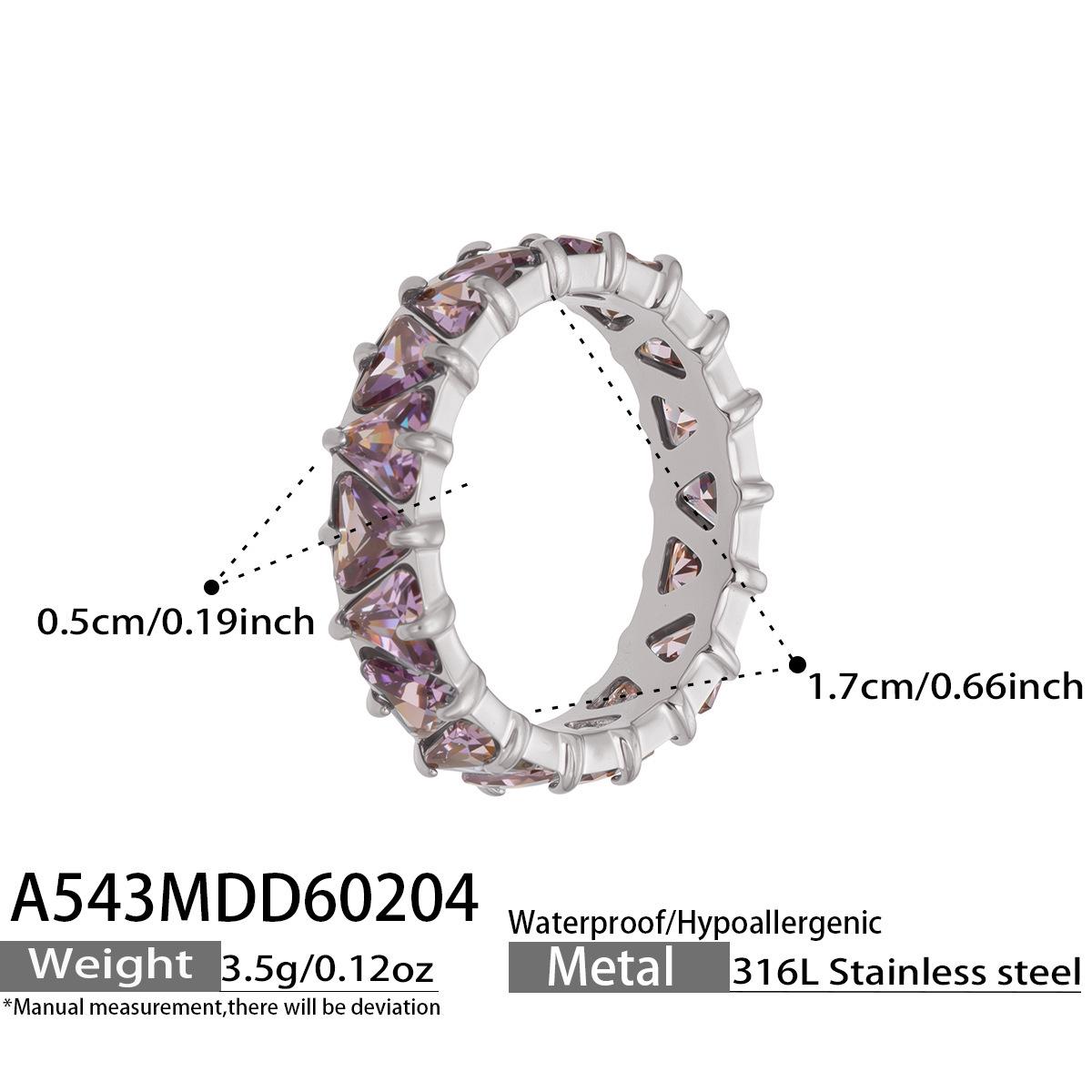 European & American Fashion Zircon Triangle Ring, Stainless Steel with 18k Gold Plating: Luxurious, Versatile Hand Jewelry Size 6
European & American Fashion Zircon Triangle Ring, Stainless Steel with 18k Gold Plating: Luxurious, Versatile Hand Jewelry Size 6