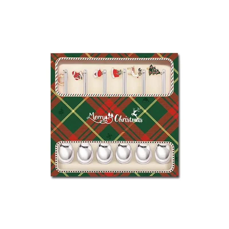 Christmas 304 stainless steel tableware coffee stirring spoon dessert spoon with hand gift box set
Christmas 304 stainless steel tableware coffee stirring spoon dessert spoon with hand gift box set