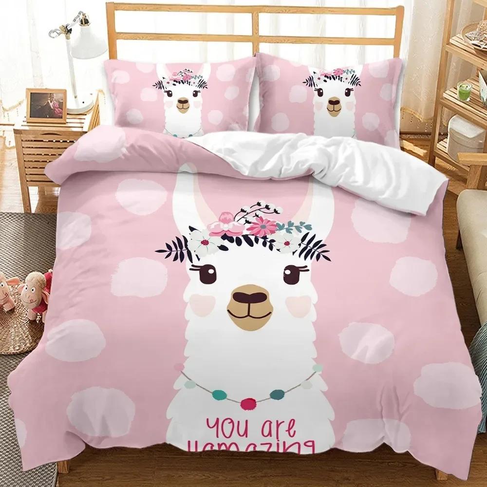 Llama Cute Alpaca Comfortable Duvet Quilt Cover Pillowcase Bedding Set Children Bedroom Decoration Home Textile 70x133cm
Llama Cute Alpaca Comfortable Duvet Quilt Cover Pillowcase Bedding Set Children Bedroom Decoration Home Textile 70x133cm