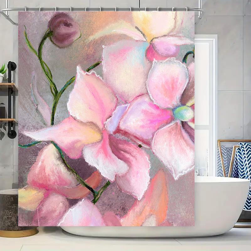 Pink Floral Shower Curtain Decorative Bathroom Liner Set For Home Decoration Wall Hanging Waterproof Fabric W60H190(CM)-1 Pcs
Pink Floral Shower Curtain Decorative Bathroom Liner Set For Home Decoration Wall Hanging Waterproof Fabric W60H190(CM)-1 Pcs