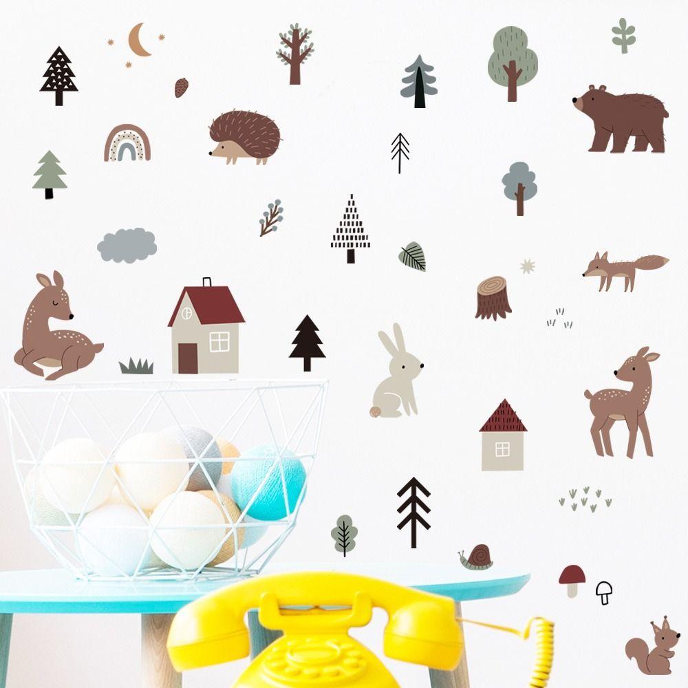 4pcs/1set Forest Animals Door Stickers Cartoon Wallpaper Watercolor Wall Sticker Baby Nursery Room
4pcs/1set Forest Animals Door Stickers Cartoon Wallpaper Watercolor Wall Sticker Baby Nursery Room