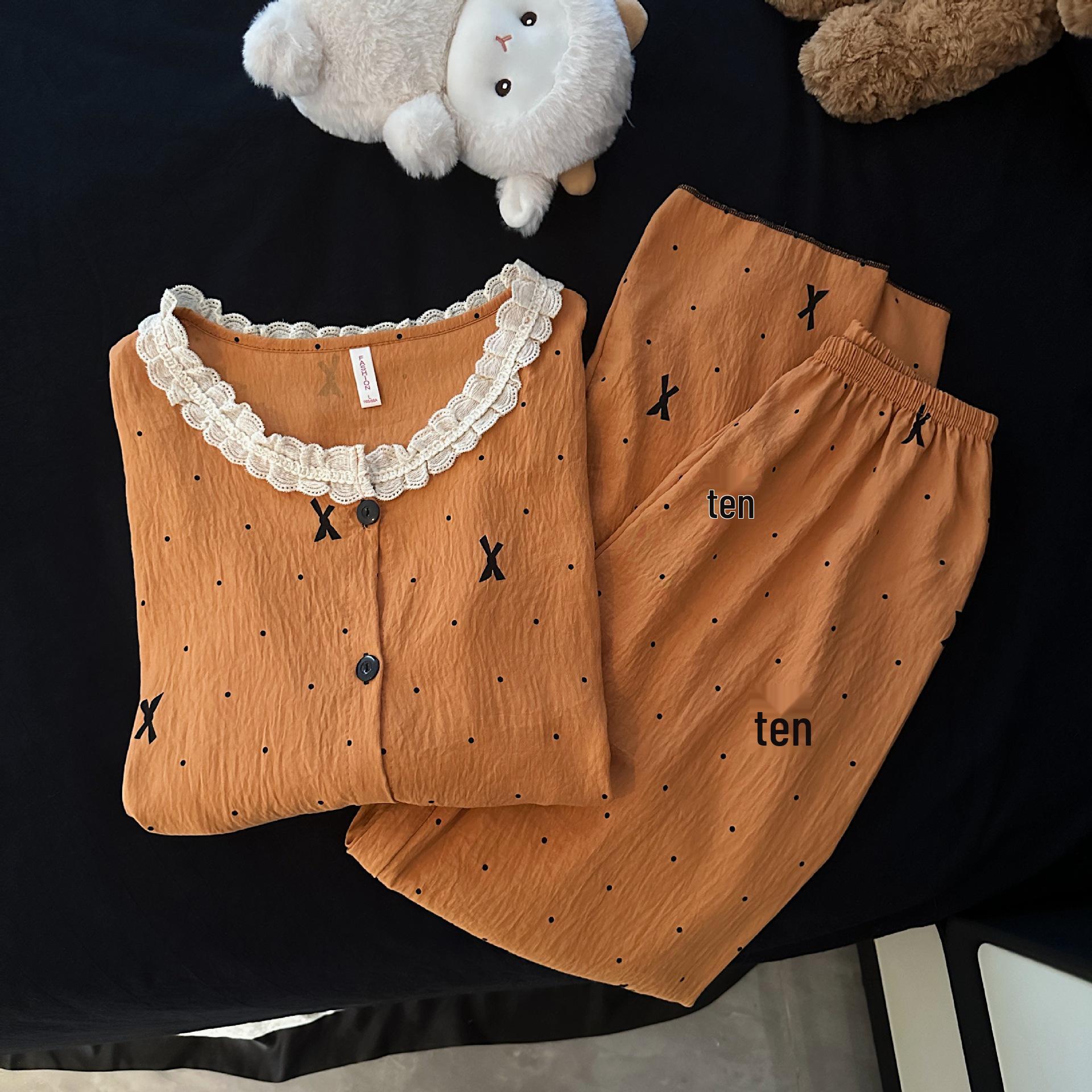 Женский корейский пижамный комплект из облачного хлопка: Круглый вырез, Кардиган, Длинный рукав, Длинные брюки, Можно носить на улице, 2 предмета. Идеально подходит для весны и осени. Extra Large
Женский корейский пижамный комплект из облачного хлопка: Круглый вырез, Кардиган, Длинный рукав, Длинные брюки, Можно носить на улице, 2 предмета. Идеально подходит для весны и осени. Extra Large