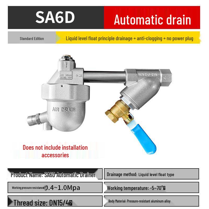 Anti-Clogging Automatic Pneumatic Air Tank Drain Valve
Anti-Clogging Automatic Pneumatic Air Tank Drain Valve