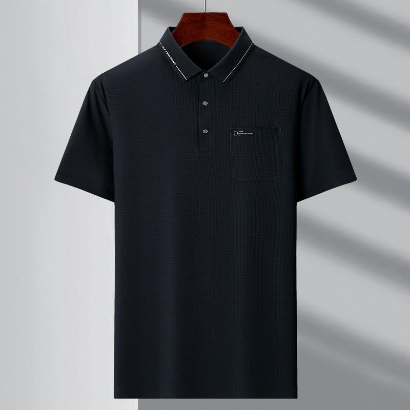 Summer New Style Seamless Solid Color Men s Short-sleeved T-shirt Dad s Simple Thin Casual Polo Shirt
Summer New Style Seamless Solid Color Men s Short-sleeved T-shirt Dad s Simple Thin Casual Polo Shirt