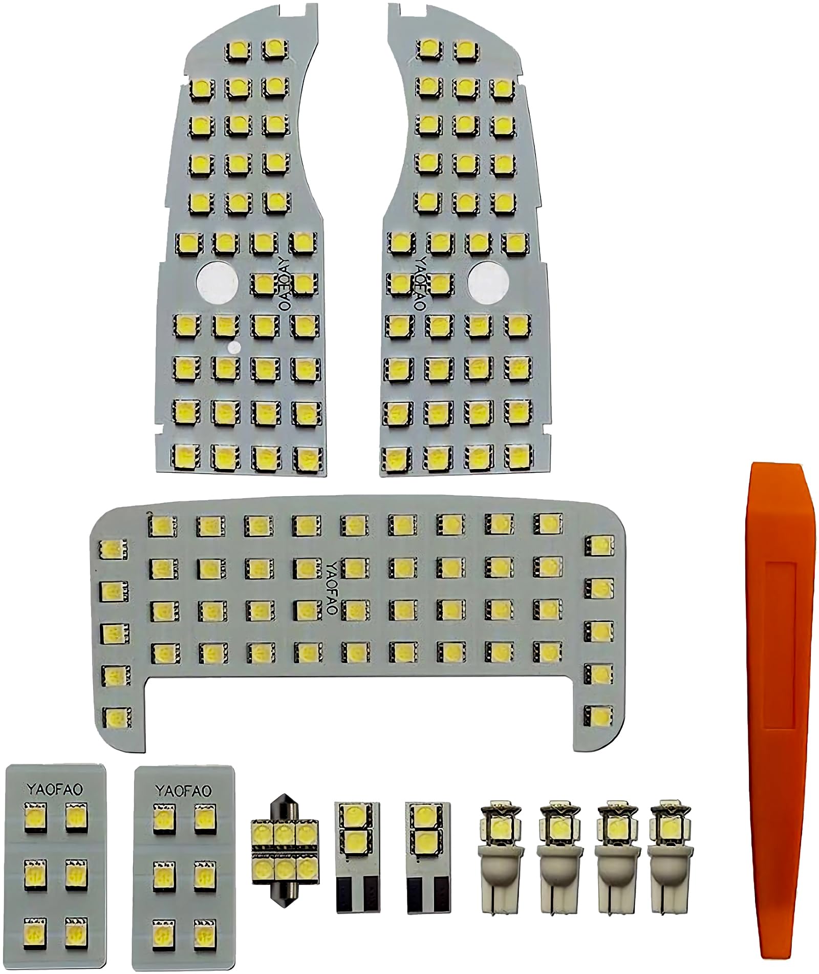 YAOFAO Светодиодная лампа салона для Prius 30 серии, без люка, конструкция SMD 5050, в комплект входят специальные инструменты для работы со светодиодами Prius/Prius ZVW30/ZVW40/ZVW41
YAOFAO Светодиодная лампа салона для Prius 30 серии, без люка, конструкция SMD 5050, в комплект входят специальные инструменты для работы со светодиодами Prius/Prius ZVW30/ZVW40/ZVW41