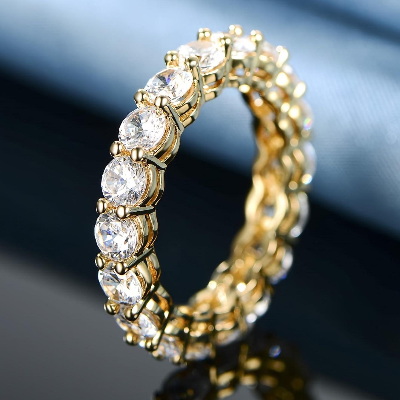 Popular jewelry round electroplated full diamond men s and women s rings European and American jewelry niche engagement rings No. 10 золотий
Popular jewelry round electroplated full diamond men s and women s rings European and American jewelry niche engagement rings No. 10 золотий
