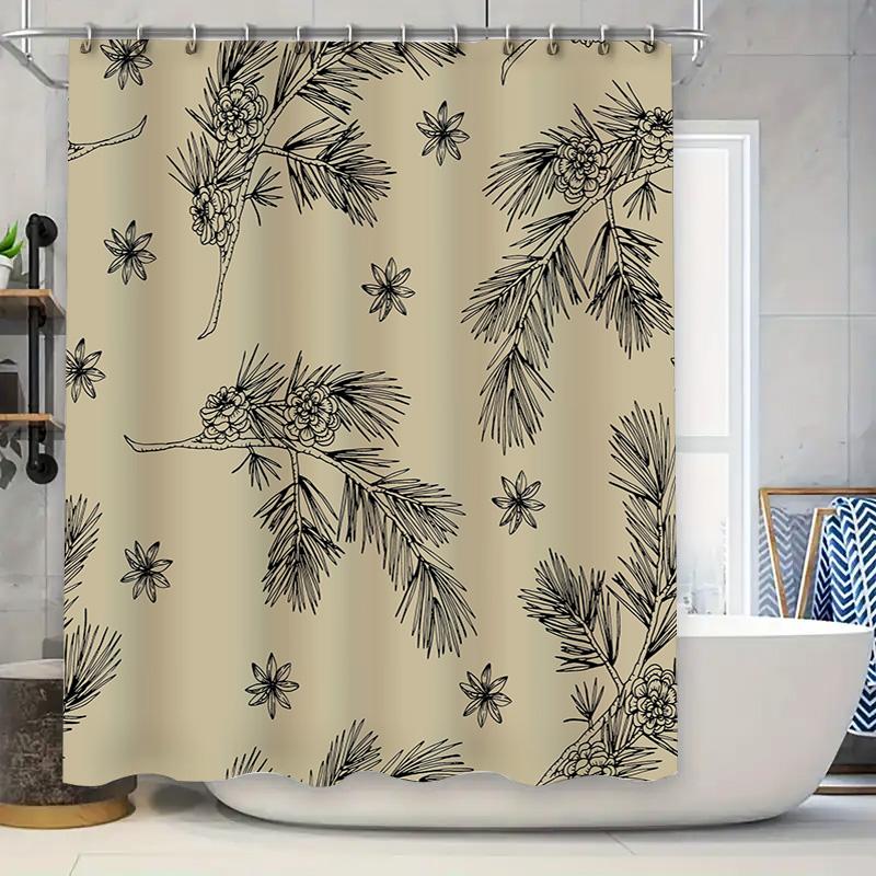 Modern Floral Print Shower Curtain Beige Color Black Flower Decorative Home Bathroom Decoration Waterproof 3D Printing Shower Cu 90x180cm
Modern Floral Print Shower Curtain Beige Color Black Flower Decorative Home Bathroom Decoration Waterproof 3D Printing Shower Cu 90x180cm