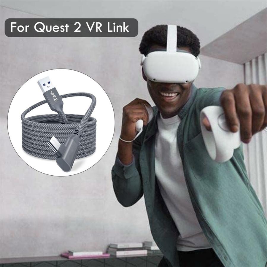 Link Cable Compatible for Oculus Quest 2, Fast Charging & PC Data Transfer USB C 3.0 Cable for VR Headset and Gaming PC 16FT(5M)
Link Cable Compatible for Oculus Quest 2, Fast Charging & PC Data Transfer USB C 3.0 Cable for VR Headset and Gaming PC 16FT(5M)