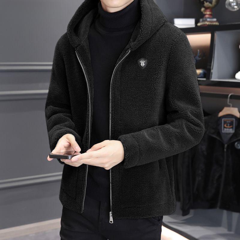 Men s Lambswool Hooded Fleece Coat - Thick Warm Fur-Lined Outerwear for Autumn/Winter L (90-115 kg)
Men s Lambswool Hooded Fleece Coat - Thick Warm Fur-Lined Outerwear for Autumn/Winter L (90-115 kg)