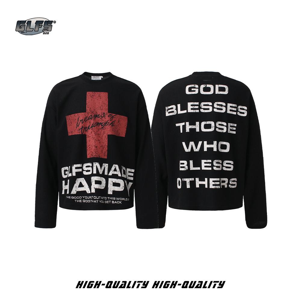 Unisex Retro Waffle Cross Slogan Long Sleeve Hoodie (Autumn/Winter Collection) Extra Large чорний
Unisex Retro Waffle Cross Slogan Long Sleeve Hoodie (Autumn/Winter Collection) Extra Large чорний