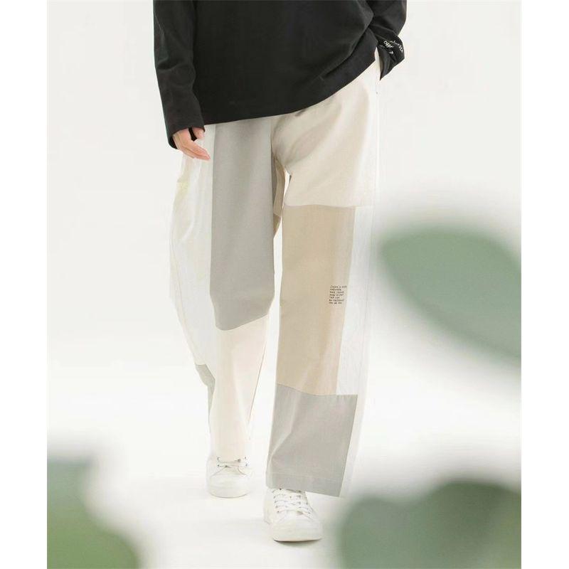 Пэчворк с цветовым контрастом, брюки прямого кроя с высокой посадкой, женские, весна 2025, новинка, брюки на эластичной талии со шнурком, повседневные брюки из чистого хлопка Beige White All yards
Пэчворк с цветовым контрастом, брюки прямого кроя с высокой посадкой, женские, весна 2025, новинка, брюки на эластичной талии со шнурком, повседневные брюки из чистого хлопка Beige White All yards
