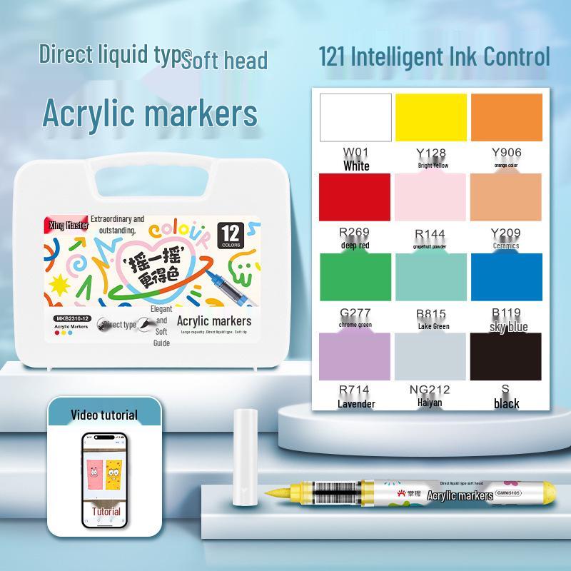 White Box Liquid Ink Acrylic Marker Pen - Opaque, Stackable Brush for Children s Art
White Box Liquid Ink Acrylic Marker Pen - Opaque, Stackable Brush for Children s Art