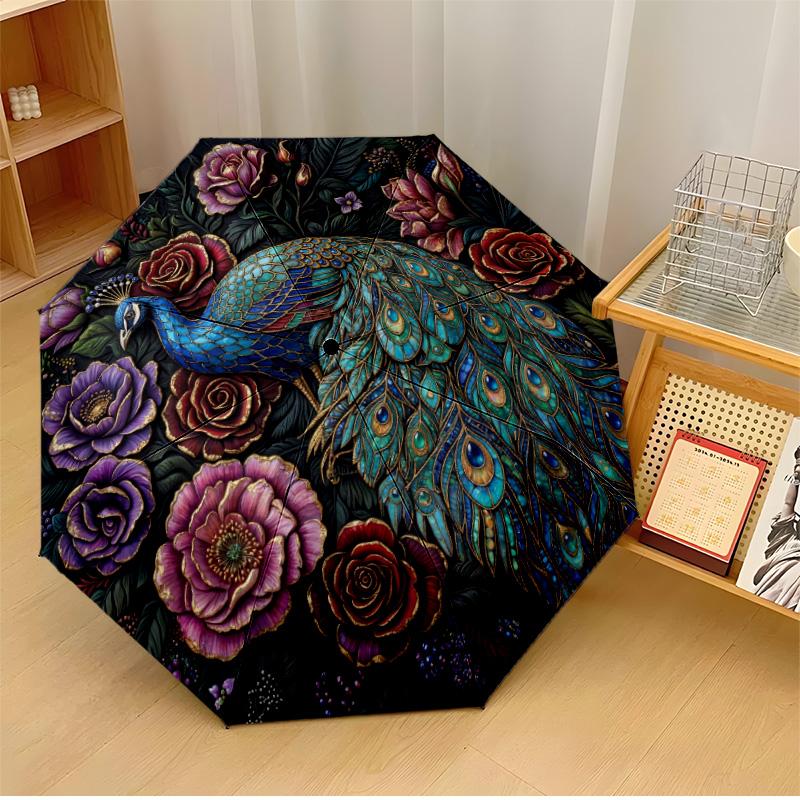 Peacock Among Flowers (10) Printed umbrella windproof folding umbrella portable sun and rain umbrella suitable for gifting
Peacock Among Flowers (10) Printed umbrella windproof folding umbrella portable sun and rain umbrella suitable for gifting
