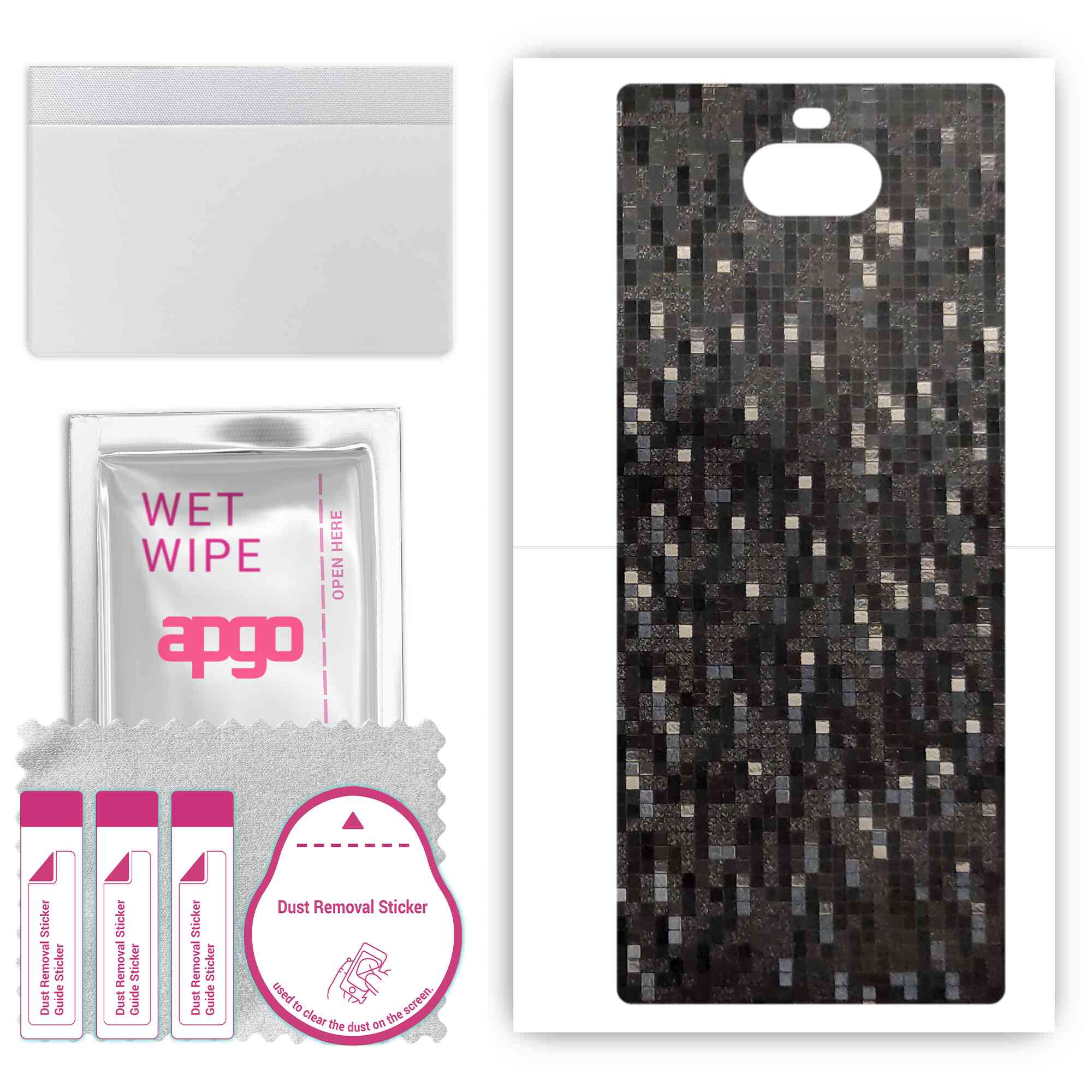 apgo Protective Skin Sticker for the back compatible with Sony Xperia 10 Plus, Wrap Film, Foil, Vinyl - Pattern Carbon Black Pixel
apgo Protective Skin Sticker for the back compatible with Sony Xperia 10 Plus, Wrap Film, Foil, Vinyl - Pattern Carbon Black Pixel