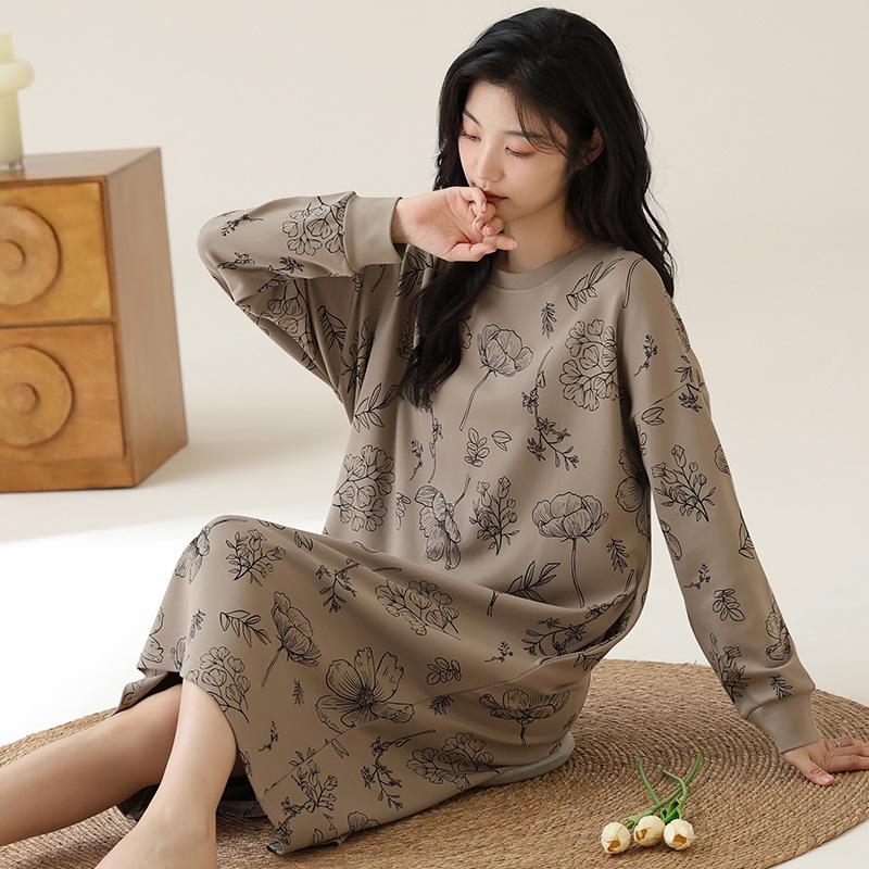 Женская ночная рубашка из 100% хлопка длиной до колена с длинными рукавами на весну и осень XL
Женская ночная рубашка из 100% хлопка длиной до колена с длинными рукавами на весну и осень XL