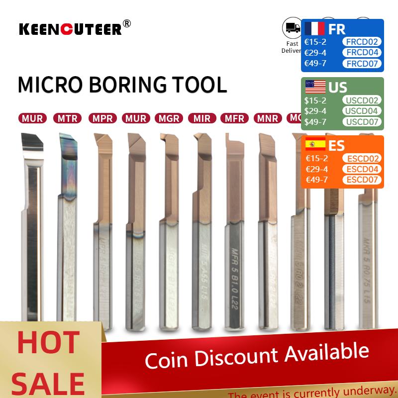MTR MNR Small Bore Boring Tool Aseismic Carbide Micro Diameter Internal Turning Tool CNC Lathe Right Hand Cutter MNR4 R0.2 L15
MTR MNR Small Bore Boring Tool Aseismic Carbide Micro Diameter Internal Turning Tool CNC Lathe Right Hand Cutter MNR4 R0.2 L15