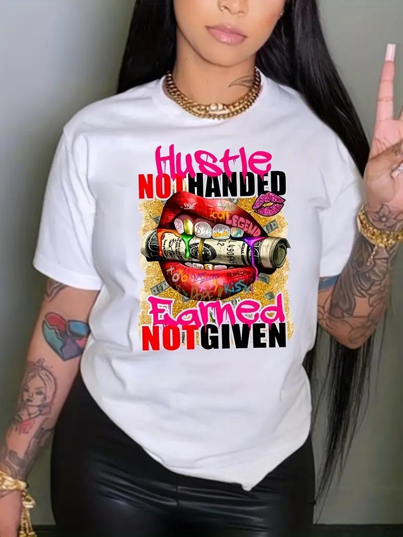 Plus Size Slogan Lip Print Short Sleeve Tshirt Unisexs Plus Medium Stretch Casual Tee 4XL
Plus Size Slogan Lip Print Short Sleeve Tshirt Unisexs Plus Medium Stretch Casual Tee 4XL