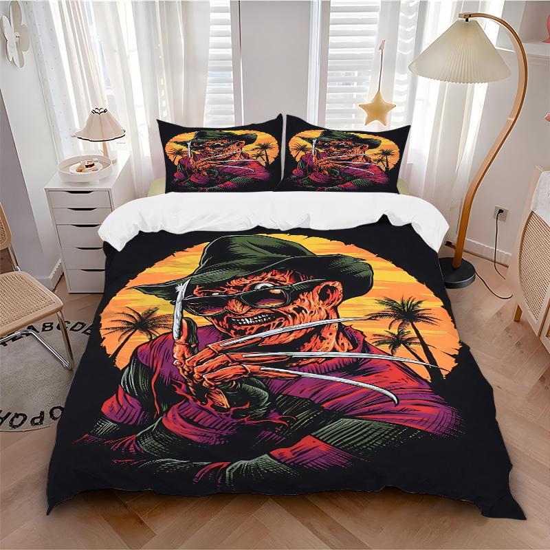 3pcs A Nightmare on Elm Street Bedding Set, Soft Polyester Duvet Cover and Pillowcases Machine Washable Seasons all suitable 67 135x200cm
3pcs A Nightmare on Elm Street Bedding Set, Soft Polyester Duvet Cover and Pillowcases Machine Washable Seasons all suitable 67 135x200cm