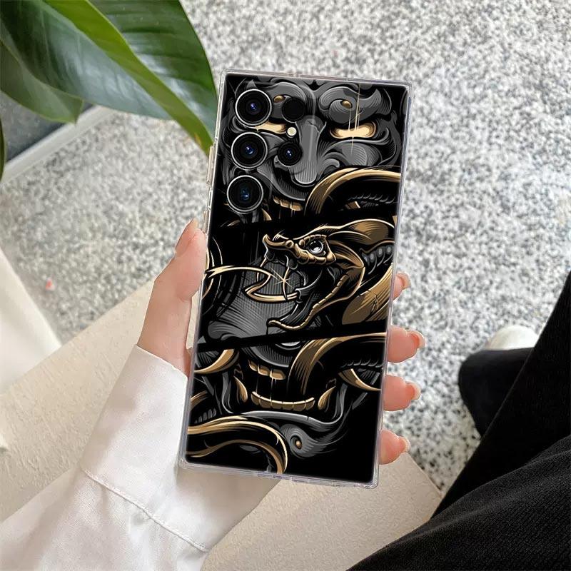 Samurai Hannya Mask Ghost Tattoo Phone Case S25Ultra For Samsung Galaxy S25 S24 S23 S21 Ultra S20 FE S22 Plus A55 5G Clear Cover Galaxy A55 5G
Samurai Hannya Mask Ghost Tattoo Phone Case S25Ultra For Samsung Galaxy S25 S24 S23 S21 Ultra S20 FE S22 Plus A55 5G Clear Cover Galaxy A55 5G