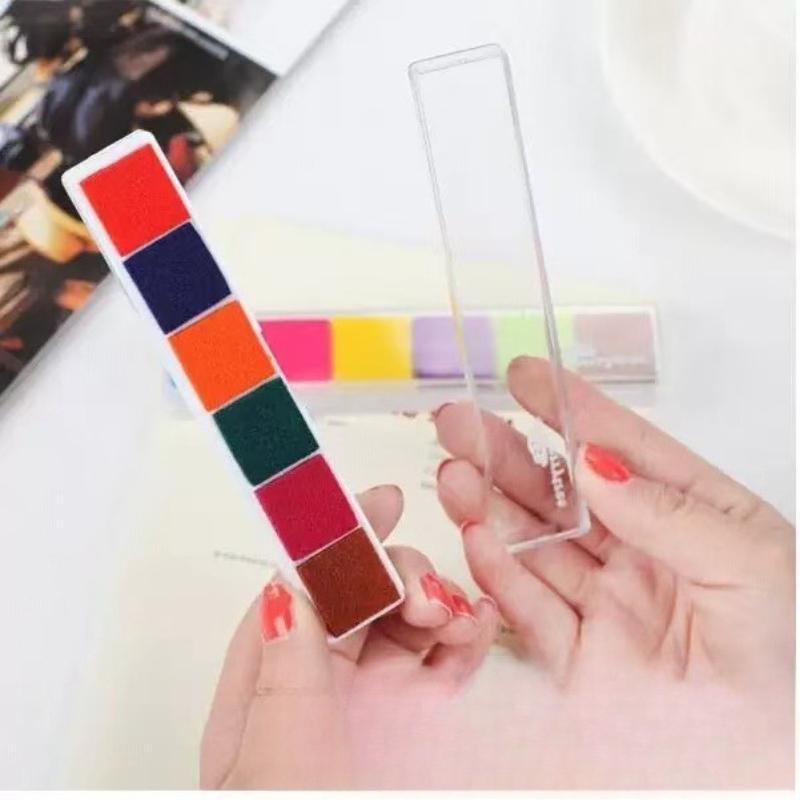Office School Supplies Six Color Finger Painting Ink Pad Long Gradient Mini Sponge Water Based Stamp Companion Multi Kawai
Office School Supplies Six Color Finger Painting Ink Pad Long Gradient Mini Sponge Water Based Stamp Companion Multi Kawai