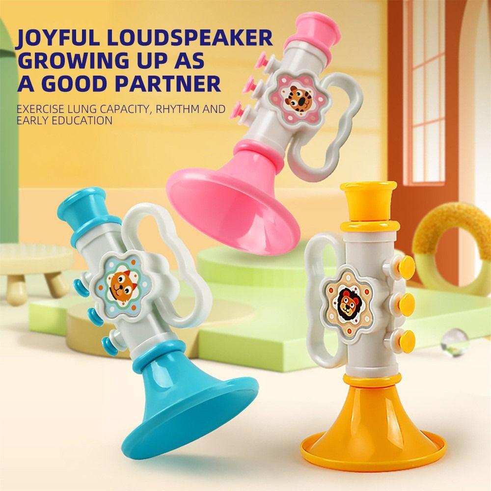 Cartoon Horn Toys Early Learning Musical Instrument Trumpet Toy Funny Voice Changing Whistle Gift синій
Cartoon Horn Toys Early Learning Musical Instrument Trumpet Toy Funny Voice Changing Whistle Gift синій