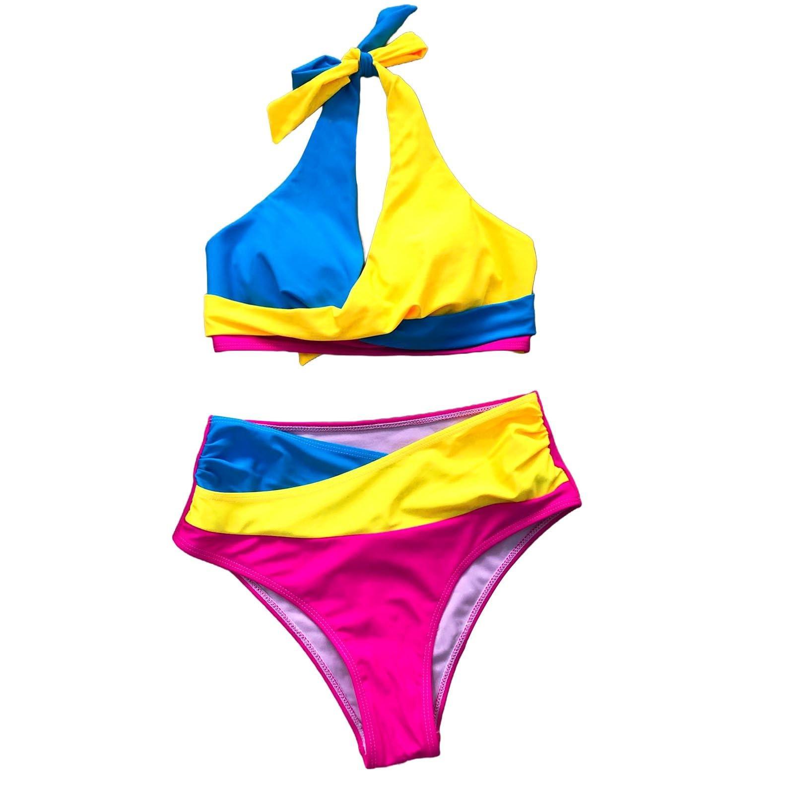 Women s Split Fashion Sexy Bikini Colour Block Colour With Bra Padded Swimsuit Without Steel Support XL
Women s Split Fashion Sexy Bikini Colour Block Colour With Bra Padded Swimsuit Without Steel Support XL