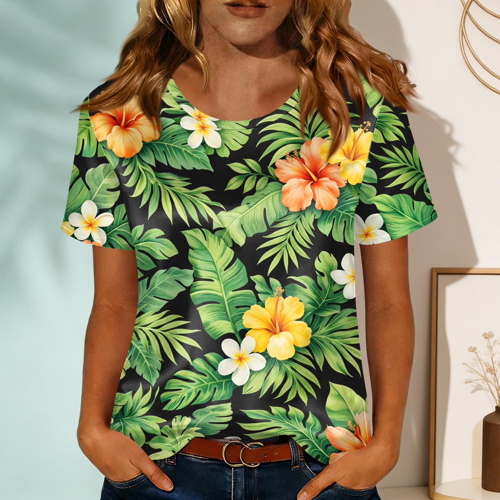 Women s Fashionable Casual Round-neck Printed Short-sleeved T-shirt Top M
Women s Fashionable Casual Round-neck Printed Short-sleeved T-shirt Top M